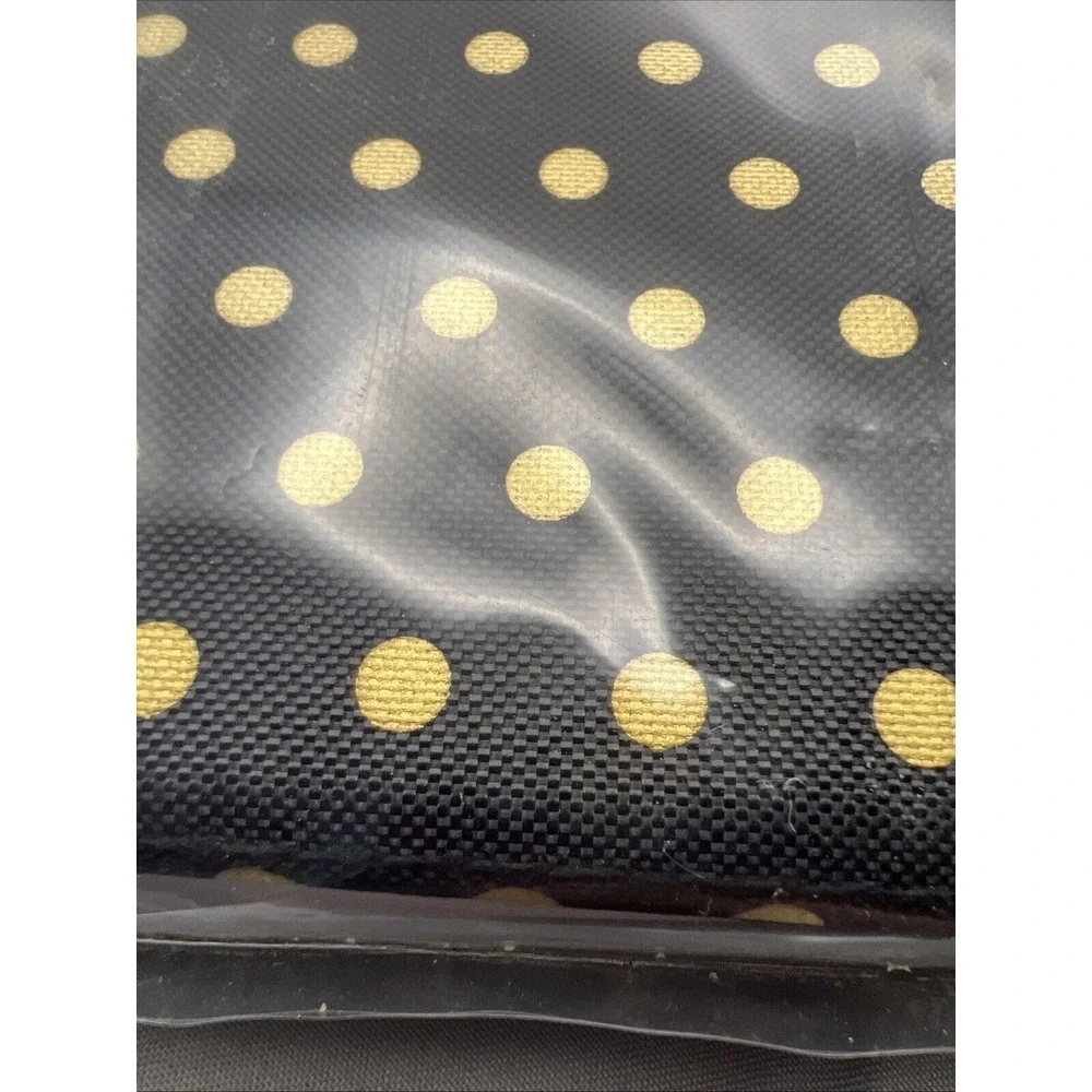 2 Carson Dellosa Tabletop Storage Bins Cubby Baskets Black With Gold‎ Polka Dots